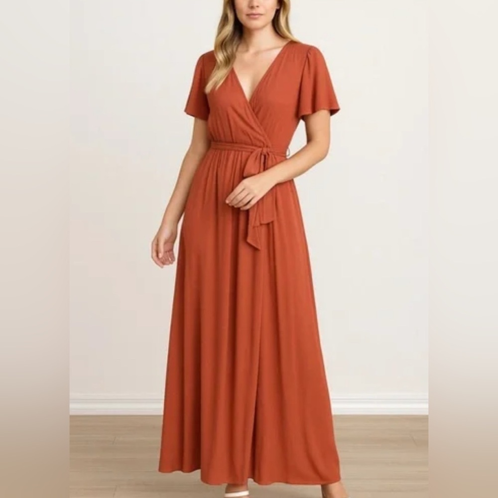 Baltic Born Vaughnie Maxi Dress In Burnt Orange - Size 2xl